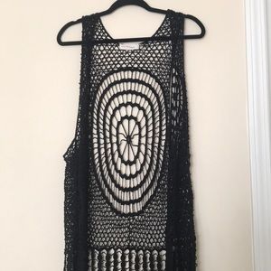 Lovetree Bohemian Crochet Sleeveless Duster/Vest